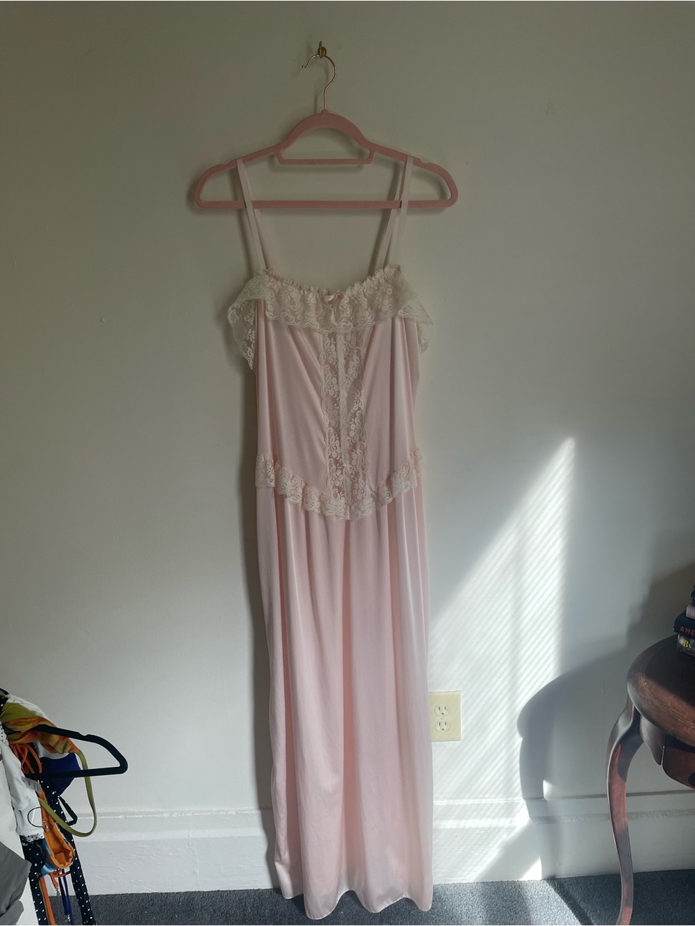 Women's Pink Lace-Trim Nightgown